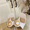 Casual Shoes G Blondie Slides Thong Sandals mule Flat heels Square opentoe flat Slippers women Luxury Designers Lamb Genuine Leather Goldtoned Hardware Size 35-41