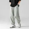 Pantaloni da uomo HOUZHOU uomo in seta di ghiaccio da jogging pantaloni casual oversize estivi all'aperto per streetwear coreano nero Hip Hop giapponese