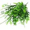 Decoratieve Bloemen Kunstplanten Takken Creatieve 5-takken Faux Stem Plastic Groen Decoraties Bruiloft Ornamenten Woondecoratie