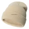 Baby Acrylic Beanies Sticked Plain Winter Slouchy Hats i 0-6 år barn Huvudöron varmare 18 fast färg ull stickade mössa