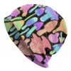 Bérets Neon Trippy Champignons Bonnet Bonnet Hiver Bonnet Femme Tricot Chapeaux Hip Hop Ski Magique Hippie Coloré Esthétique Skullies Bonnets