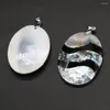 Pendant Necklaces Natural Shell Oval Mother Of Pearl Splicing Abalone Exquisite Charms For Jewelry Making DIY Necklace Accessories