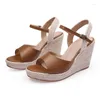 Sandalen LIHUAMAO Elegantie Espadrilles Wiggen Enkelband Platform Vrouwen Hak Pompen Touw Zool Csaual Schoenen