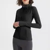 LL Yoga-Outfits für Damen, Workout, Sportmantel, Tauchen, Fitnessjacke, High Street Sports, schnelltrocknend, Activewear-Oberteil, solide Oberteile mit Reißverschluss