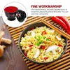 Conjuntos de vajilla Ramen Bowl Tapa Soporte de fideos japoneses Estilo Sopa Cacerola Hogar Cocina Ensalada Arroz Abs Comedor