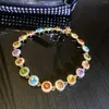 Chaînes Coloré Cristal Collier Collier Pendentif Bijoux Paillettes Pour Femmes Cadeaux