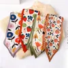 Scarves Women Silk Scarf Print Female Luxury Skinny Hair Neck Scarves Lady's Bag Tie Ribbons Headband Accessories Summer 230907