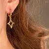 Boucles d'oreilles créoles Vintage coréennes, boucles d'oreilles croisées pour femmes et filles, bijoux de fête de mariage, cadeau Eh104