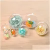 Christmas Decorations Openable Transparent Plastic Ball Baubles 4Cm To 14.6Cm Tree Ornament Party Clear Drop Delivery Home Garden Fest Dh7Fw