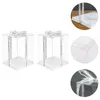 Gift Wrap 3 In 1 Birthday Cake Box Transparent Clear With Lid Cakes Packaging Boxes For Party Anniversary 2Pcs