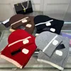 New Fashion Designer Hat Scarf Set Luxury Men's Winter Scarf Brand Checkered Scarf Cap Black Woman Beanie Neckerchief Set 4 Colors
