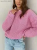 Kvinnors tröjor Cryptographic Autumn Winter Sticked Sweaters For Women Fashion Long Sleeve Pullover Tweater Overdimasy Christmas Clothes Q230907