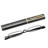 Sunglasses Men Women Elegant Reading Glasses Metal Frame Ultra-thin Portable Light Mini Presbyopia Eyeglasses With Box