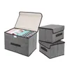 Storage Boxes Bins Fold Non Woven Fabric Box Gray Home Supplies Clothing Underwear Sock And Kid Toy Organizer Cosmetics 230907