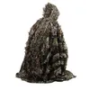 Chasse Camo 3D Feuille Cape Yowie Ghillie Respirant Ouvert Poncho Type Camouflage Observation des Oiseaux Poncho Coupe-Vent Sniper Costume Gear265S
