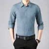 Men's Casual Shirts Long Sleeve Slim Fit Business Dress Solid Work White Inch Shirt Ropa Clothing For Men