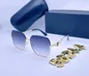 2023 Nuevas gafas de sol polarizadas clásicas Diseñador de mujeres 2024 Marca de lujo Aleación Metal Polaroid HD Lente de vidrio templado Gafas retro Gafas de sol UV400