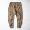 Men's Pants Cargo Casual Men Joggers Elastic Waist Denim Harem Trousers For Male Brown Black Korea Japan Clothing 2024