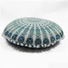 Kuddefodral 43 cm rund mandala kudde etnisk stil kudde fall bohemisk meditation kudde er blomma tryck pouf retro boho drop de dhesw