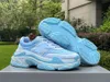 Tasarımcı Blue Triple Sneakers Süet Naylon Erkek Kadın Ayakkabı Örgü Eğitmeni Tess 10 Gomma Paris Speed ​​Runner Platformu Orijinal Kutu 35-46 ile Açık Hava Sporları