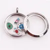 Pendant Necklaces 30mm Threaded Stainless Steel Glass Memory Po Box Rotating Open Round Glossy Floating Lockets Cage