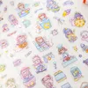 Andra dekorativa klistermärken 42 Sheets Pet Clear Waterproof Cup Cartoon Cute Children Adhesive Diy Scrapbooking Sticker Label Stationery 230907