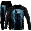 Nuovo set maglione pullover con cappuccio con stampa animalier 3D per maglione alla moda da uomoUP68