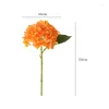 Fleurs décoratives Simulation Hortensia Branche Latex Fausse Fleur Real Touch Orange Hortensias Café El Décoration Plante Verte Artificielle