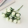 Decorative Flowers Artificial Rose Bouquet Simulation Blue Fake Flower Wedding Pography Home Living Room Table El Decoration