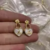 Full Diamonds Heart 18k Gold-Plated Luxury Brand Designer Letter Earrings Women Par Par Simple Ear Hoop Engaged Jewelry Gift HLVE9 --04