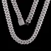 Process Cuban Necklace Mossinate Diamond Cuban Chain Stylish Men's Necklaces 925 Silver Moissanite Cuban Link Chain