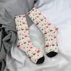 Chaussettes pour hommes Motif d'oiseau flamant rose en pastel Mens Crew Unisexe Mode Printemps Été Automne Robe d'hiver