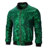 Herrenjacken Hi-Tie Elegent Herrenjacke Jacquard Paisley Reißverschlussmantel Leichter Bomber Sport Streetwear Windjacke Baseballuniform