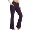 Pantaloni da donna Leggings da donna Vita alta elasticizzato Bootcut Yoga Allenamento Causale Alla moda con gamba larga attillata