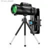 Teleskop 1/2st Portable Zoom HD 5000m Telescope Folding Long Distance Mini kraftfullt teleskop för jakt utomhus campingresor