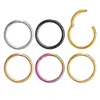 Labret Lip Piercing Jewelry 60Pcs 681012mm Steel Small Nose Rings Stud Mixed Color Body Clips Hoop For Women Men Cartilage Punk 230906