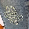 Lowe – jean lavable avec bord en fourrure brodé, édition originale, qualité de styliste, jambes larges, taille haute, Slim, polyvalent, nouveau