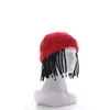 Szerokie brzegowe czapki Rap reggae zimna maska ​​mężczyźni Hip Hop Knitted Hat Locks Pullover Fashion Punk Vailies za 230907