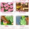 Blocks Light Sakura Tree House Model Micro Building Blocks DIY City Cherry Street Christmas Toys for Girls R230907