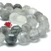 Pierres précieuses en vrac, cristal de roche gris naturel, perles à facettes à Double terminaison, vente en gros, pierres semi-précieuses, fabrication de bijoux