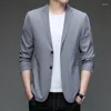 Męskie garnitury najlepsi mężczyźni na wiosenny koreański trend Trend Slim Fit Blazers marka odzież męska Kurtki Business Casual Dress