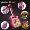 Blocks Band Show Music Series Guitar Building Blocks Set Micro with Lights Construction Toys for Children Christmas Gift R230907