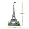 Bloki 3585pcs Model architektury światowej Bloki konstrukcyjne Paris Tower Diamond Micro Construction DIY Toys for Children Prezent R230907