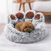 Chenils stylos chenil chaud pour animaux de compagnie ours patte forme maison petit chien lit Teddy 515 KG amovible et lavable chat 230906