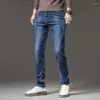 Herren-Jeans, hochwertige Herren-Jeans für Frühling und Herbst, Stretch, lässig, gehobener Komfort mit geradem Bein