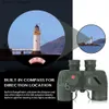 Teleskope Wasserdichtes 10x50 Marine-Fernglas mit Entfernungsmesser-Kompass für die Jagd, Bootfahren, Vogelbeobachtung, Stickstoff-Schwimmteleskop Q230907