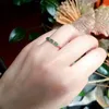 Cluster Rings LANZYO 18k Rose Gold Natural Jade Jewelry For Woman Gift Fine Wedding Bands Wholsale J3.53.501fc