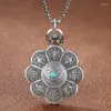 Hänge halsband vintage etnisk stil lyckosam åtta skatter halsband mantra gawu låda bra lyckliga smycken tillbehör