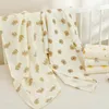 Couvertures en mousseline poussette de serviette bébé ultraabsorbant en coton courtepointe enveloppe de couverture infantile douce