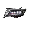 Land Cruiser Prado için Araba Stil Farları 20 18-20 20 LED 4 Lens Far Yüksek Düşük Işın Gündüz Işıkları